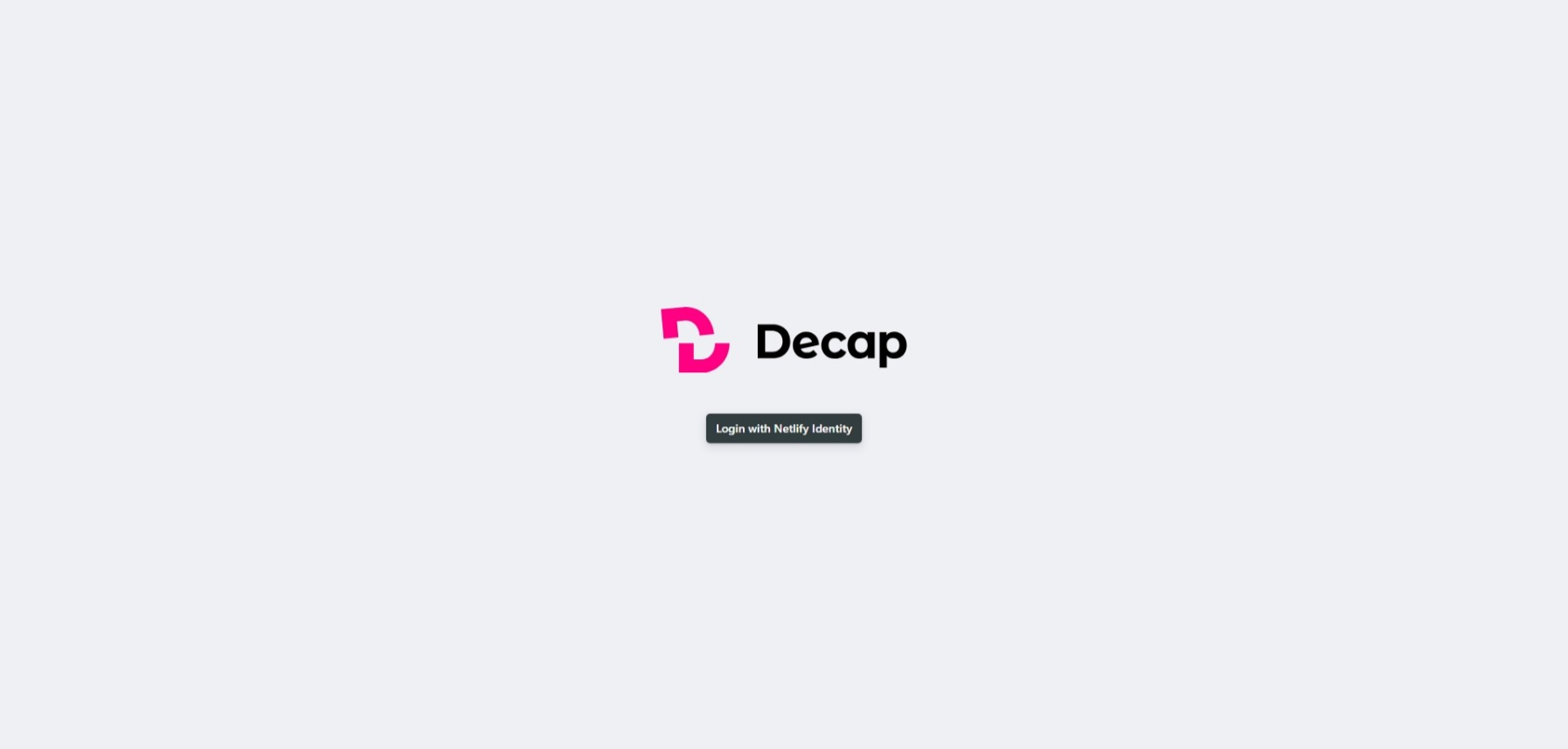 The dashboard's login page.