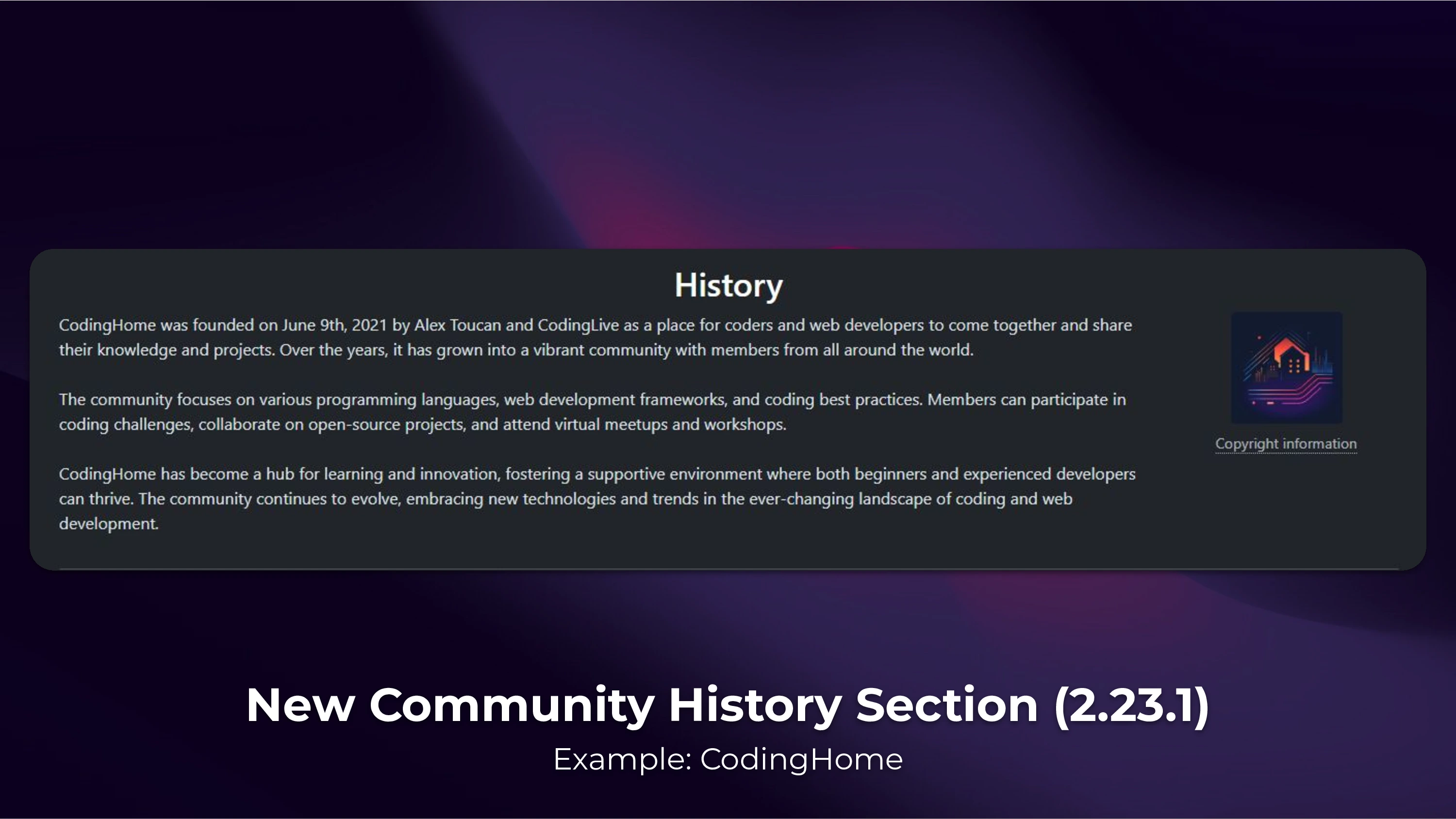 Community History Example