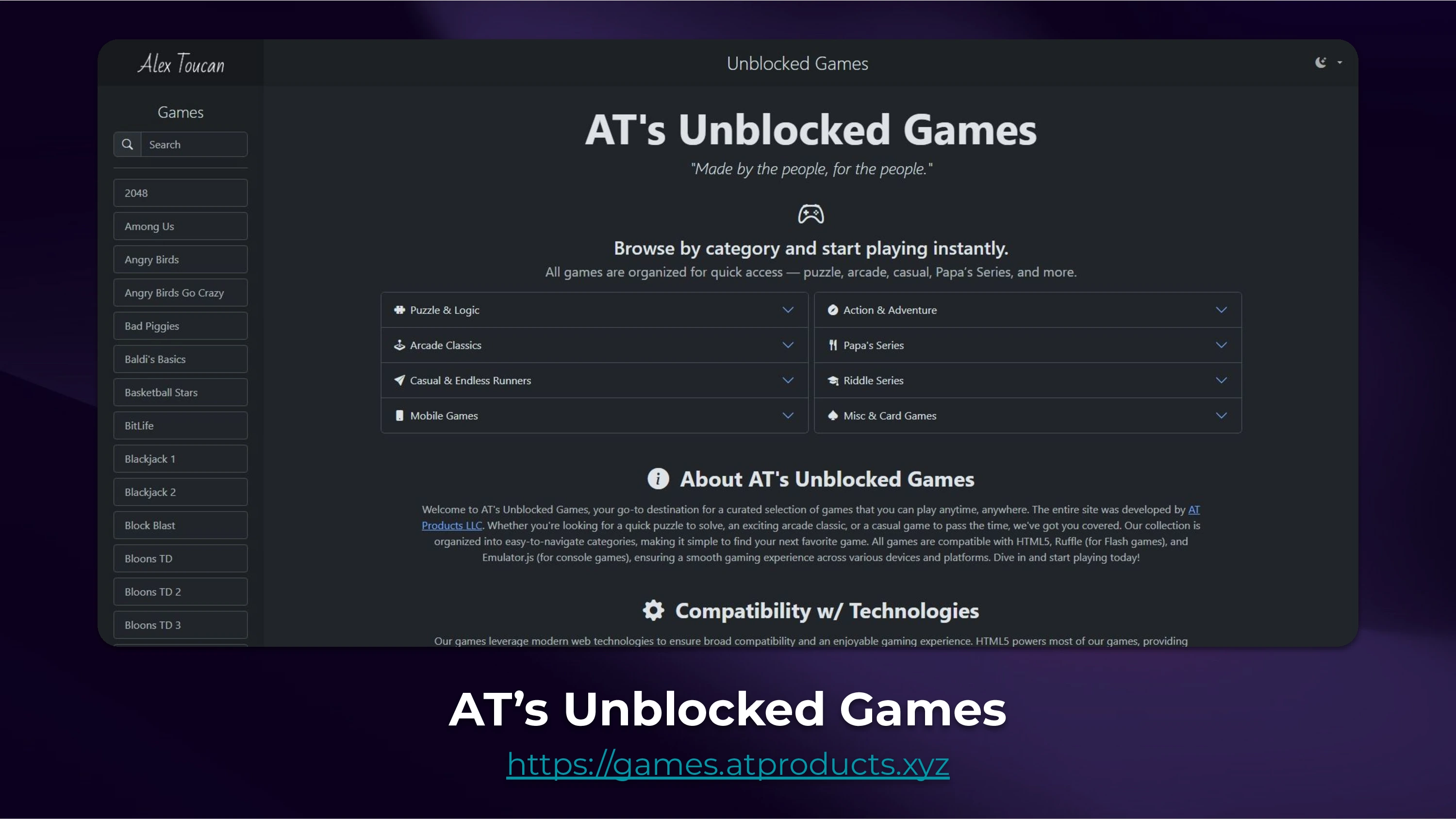 AT's Unblocked Games Example